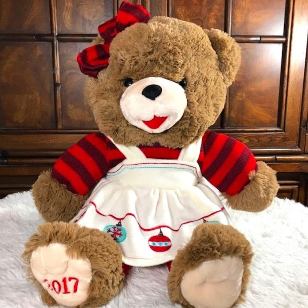 NWOT 2017 Dan Dee Snowflake Teddy 21" Christmas Baby Girl Stuffed Animal